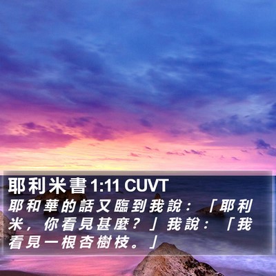 耶 利 米 書 1:11 CUVT Bible Verse Image