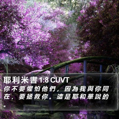 耶 利 米 書 1:8 CUVT Bible Verse Image
