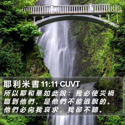 耶 利 米 書 11:11 CUVT Bible Verse Image