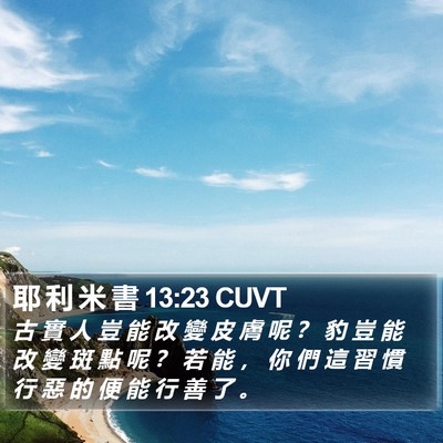 耶 利 米 書 13:23 CUVT Bible Verse Image