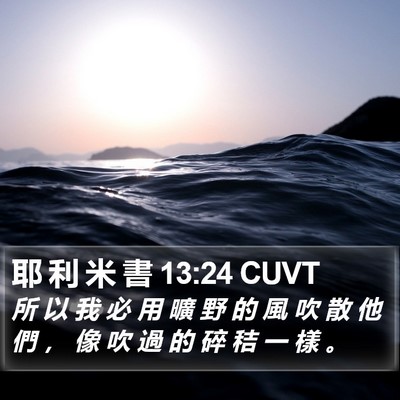 耶 利 米 書 13:24 CUVT Bible Verse Image
