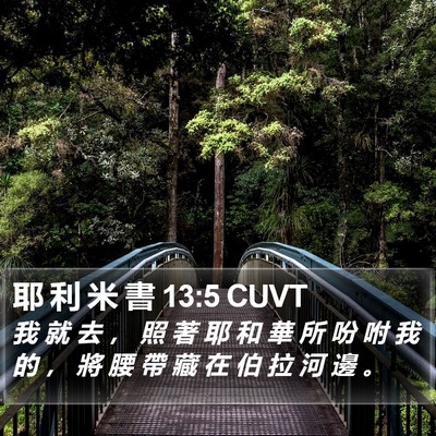 耶 利 米 書 13:5 CUVT Bible Verse Image