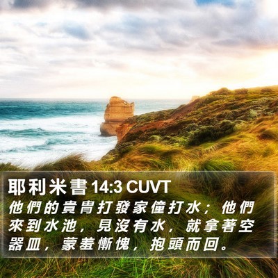 耶 利 米 書 14:3 CUVT Bible Verse Image