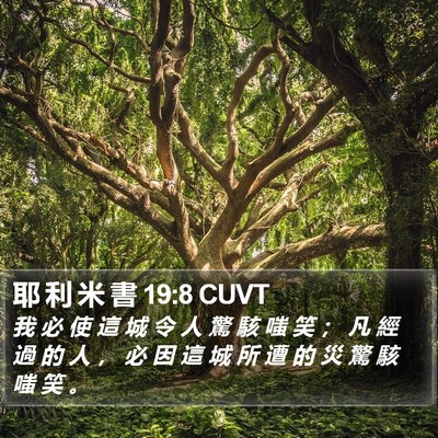 耶 利 米 書 19:8 CUVT Bible Verse Image