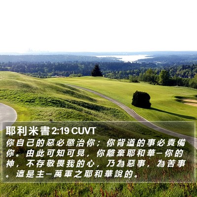 耶 利 米 書 2:19 CUVT Bible Verse Image