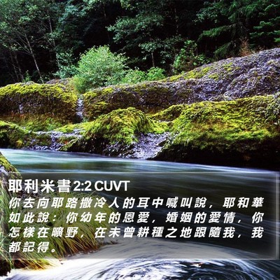 耶 利 米 書 2:2 CUVT Bible Verse Image