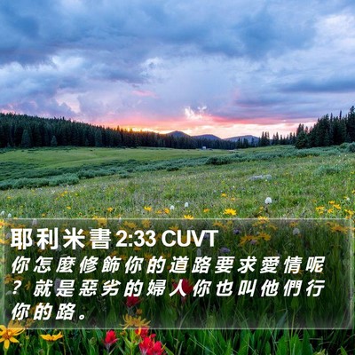 耶 利 米 書 2:33 CUVT Bible Verse Image