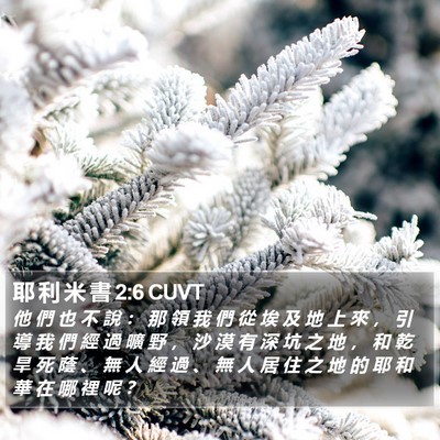 耶 利 米 書 2:6 CUVT Bible Verse Image