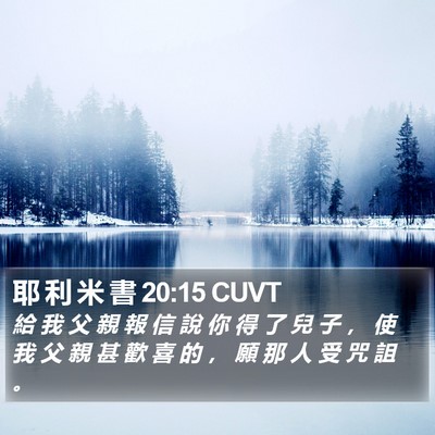 耶 利 米 書 20:15 CUVT Bible Verse Image