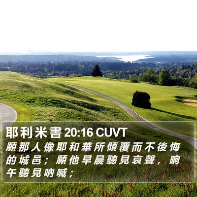 耶 利 米 書 20:16 CUVT Bible Verse Image