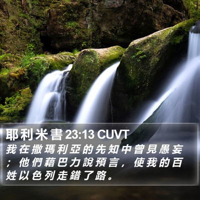 耶 利 米 書 23:13 CUVT Bible Verse Image