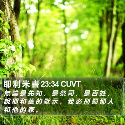 耶 利 米 書 23:34 CUVT Bible Verse Image