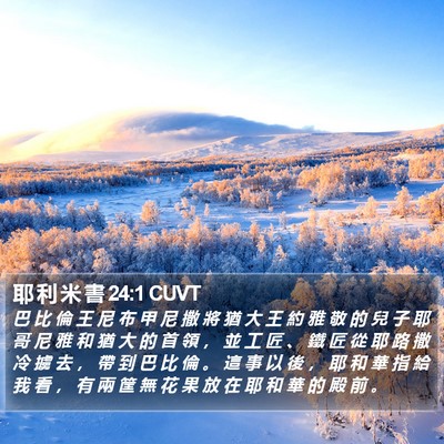 耶 利 米 書 24:1 CUVT Bible Verse Image