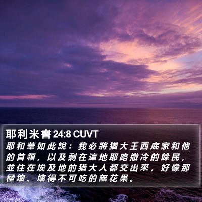 耶 利 米 書 24:8 CUVT Bible Verse Image