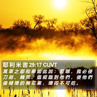 耶 利 米 書 29:17 CUVT Bible Verse Image
