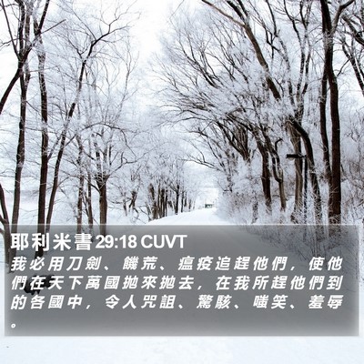 耶 利 米 書 29:18 CUVT Bible Verse Image