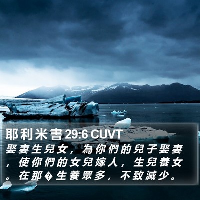 耶 利 米 書 29:6 CUVT Bible Verse Image