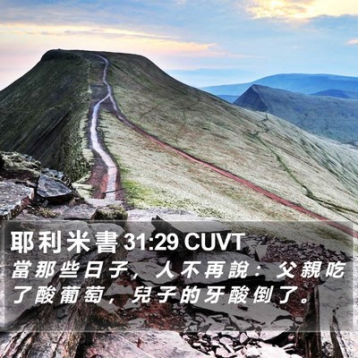 耶 利 米 書 31:29 CUVT Bible Verse Image