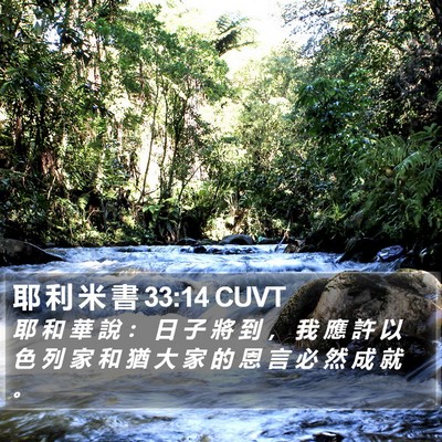 耶 利 米 書 33:14 CUVT Bible Verse Image