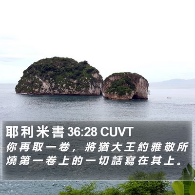 耶 利 米 書 36:28 CUVT Bible Verse Image