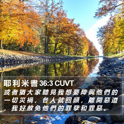 耶 利 米 書 36:3 CUVT Bible Verse Image