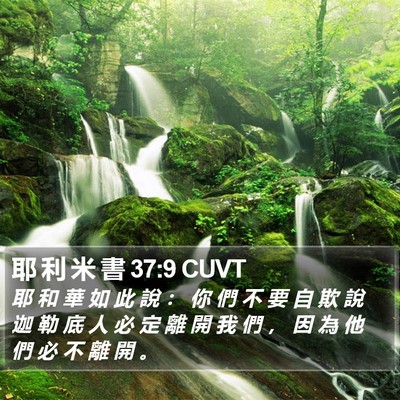 耶 利 米 書 37:9 CUVT Bible Verse Image