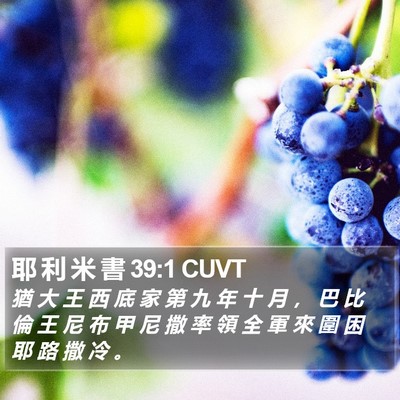 耶 利 米 書 39:1 CUVT Bible Verse Image
