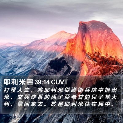 耶 利 米 書 39:14 CUVT Bible Verse Image