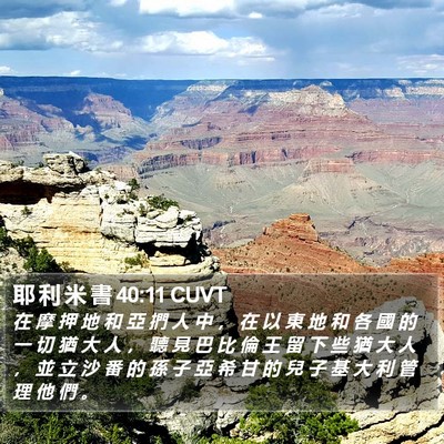 耶 利 米 書 40:11 CUVT Bible Verse Image