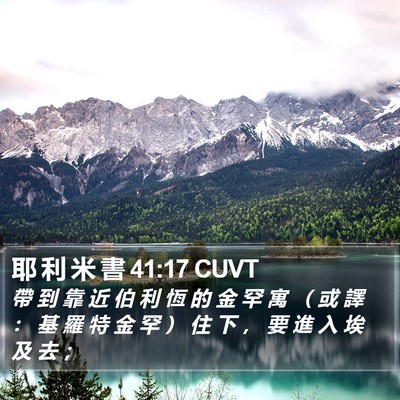 耶 利 米 書 41:17 CUVT Bible Verse Image