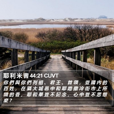 耶 利 米 書 44:21 CUVT Bible Verse Image