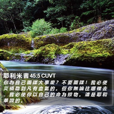 耶 利 米 書 45:5 CUVT Bible Verse Image