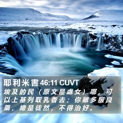 耶 利 米 書 46:11 CUVT Bible Verse Image