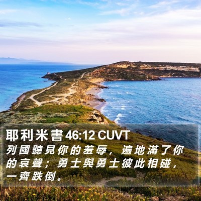 耶 利 米 書 46:12 CUVT Bible Verse Image