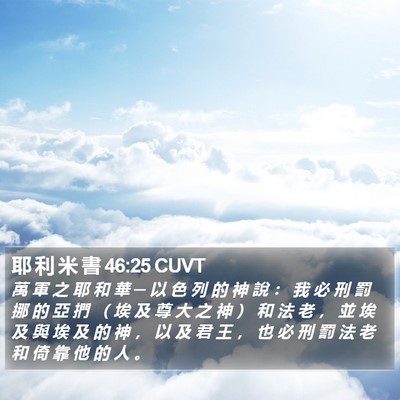 耶 利 米 書 46:25 CUVT Bible Verse Image