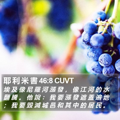 耶 利 米 書 46:8 CUVT Bible Verse Image