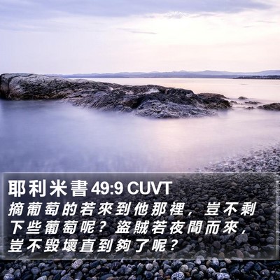 耶 利 米 書 49:9 CUVT Bible Verse Image