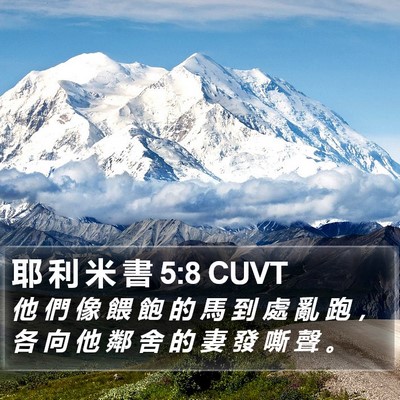 耶 利 米 書 5:8 CUVT Bible Verse Image