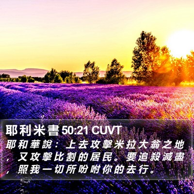 耶 利 米 書 50:21 CUVT Bible Verse Image