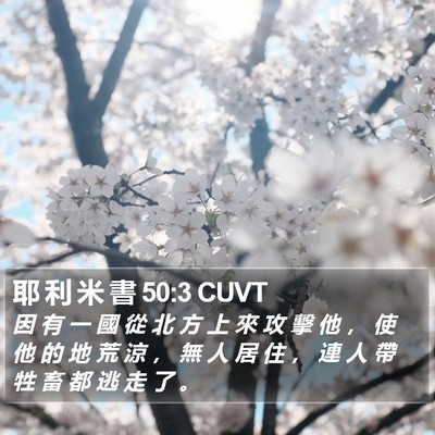 耶 利 米 書 50:3 CUVT Bible Verse Image