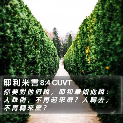 耶 利 米 書 8:4 CUVT Bible Verse Image