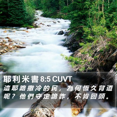 耶 利 米 書 8:5 CUVT Bible Verse Image