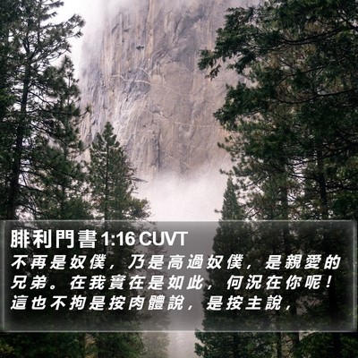 腓 利 門 書 1:16 CUVT Bible Verse Image