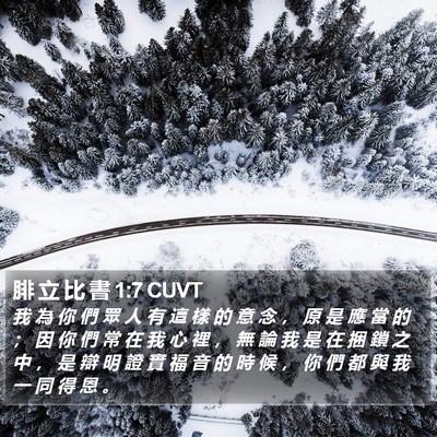 腓 立 比 書 1:7 CUVT Bible Verse Image