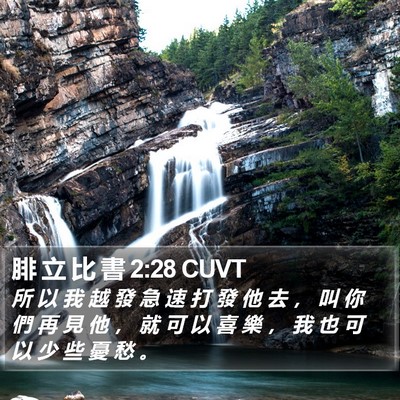 腓 立 比 書 2:28 CUVT Bible Verse Image