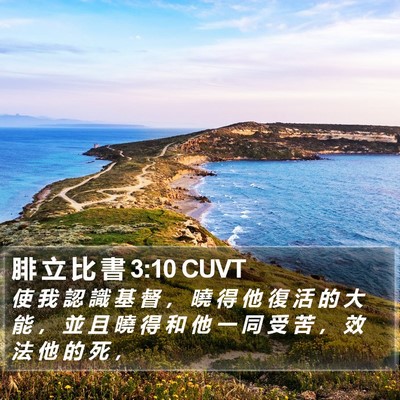 腓 立 比 書 3:10 CUVT Bible Verse Image