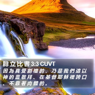 腓 立 比 書 3:3 CUVT Bible Verse Image