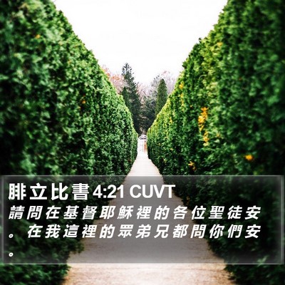 腓 立 比 書 4:21 CUVT Bible Verse Image