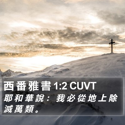 西 番 雅 書 1:2 CUVT Bible Verse Image
