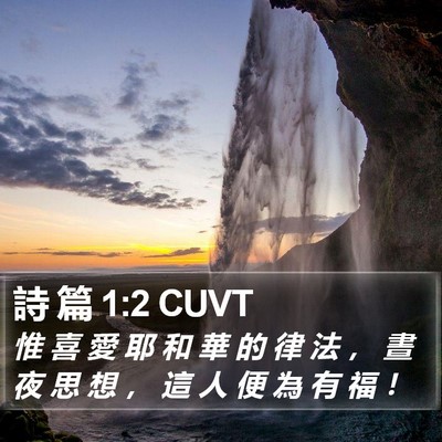 詩 篇 1:2 CUVT Bible Verse Image